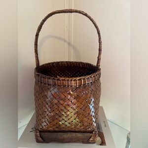 Vintage Handcrafted Chinese Woven Basket